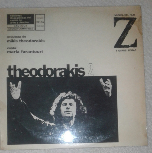 Disco Vinilo Z Sonido Original Mikis Theodorakis 1973