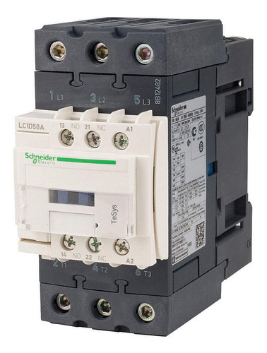 Contactor Trifásico Schneider, 50a 220vac, Modelo Lc1d50am7