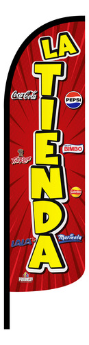 Bandera Publicitaria Quesos (4x1) Solo Funda