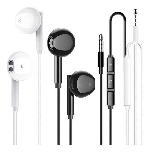 2 Piezas Audífonos Manos Libres Alámbrico In-ear