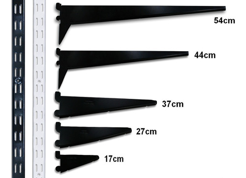 5 Ménsulas De 37cm - Color Negro