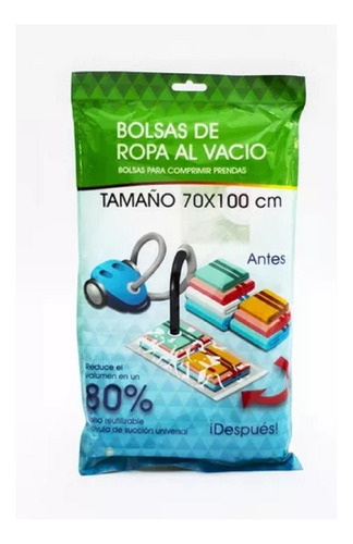 Bolsa Al Vacío Guarda Ropa Aspirable Hermética 70x100 