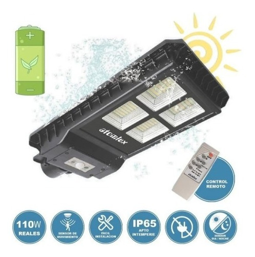 Reflector Led Solar Garden 110w Atomlux Ip65 Inalámbrico