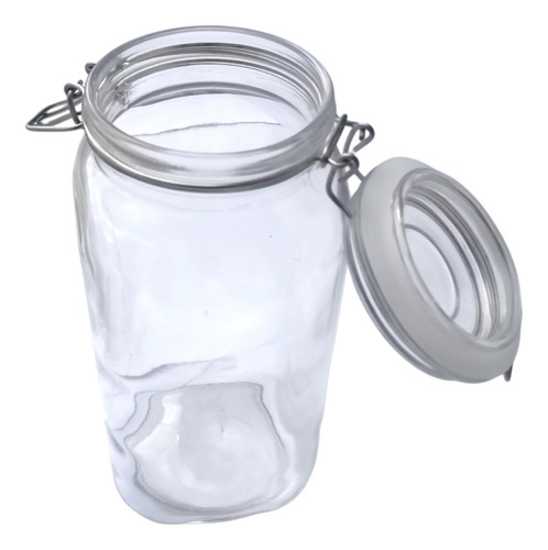 Frasco Recipiente Tapa Clip Tarro Hermetico De Vidrio 2000ml