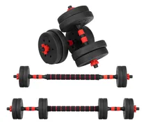 Comprar Set De Mancuernas Ajustables Pesas Altera Barra Recta 15 Kg