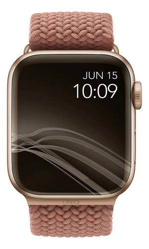 Correa Trenzada Para Apple Watch 46/45/44/42mm Aspen De Uniq Ancho De La Correa 2.2 Cm Color Rosa