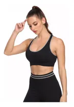 Comprar Conjunto Deportivo Lycra Push Up + Crop Top Negro Ref. 5030