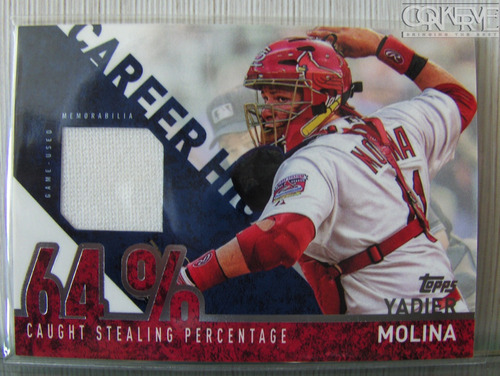 Barajita Yadier Molina Career High Relics Memorabilia Topps 