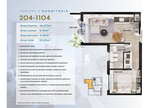 Divinos Apartamentos De 1 Y 2 Dormitorios A Estrenar En Cordón Sur - Miraf Arenal