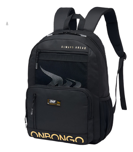 Mochila Escolar Onbongo Resistente Reforçada Cor Preto Desenho Do Tecido Lisa