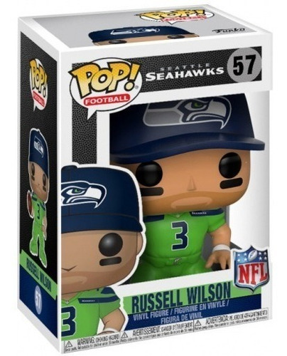 Funko Pop Russell Wilson #57 Nfl Seattle Seahawks Color Rush