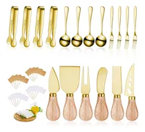 Comprar Utensilios Para Tabla De Carnes Con Mango De Madera, 18 Piez