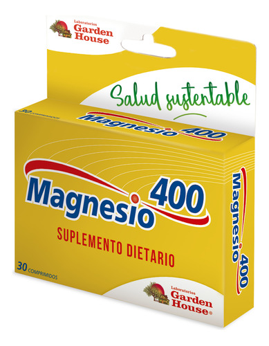 Magnesio 400 Garden House Calambres Huesos Artrosis 30 Comp