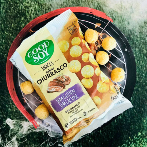 Imagem 3 de 5 de 12x Snacks De Soja Goodsoy Sabor Churrasco 25g