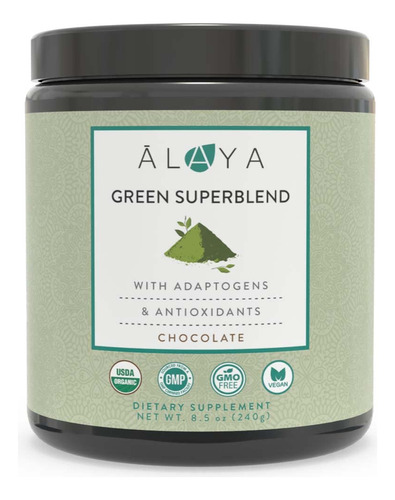 Alaya Organic Super Greens Powder - Suplemento De Superalime