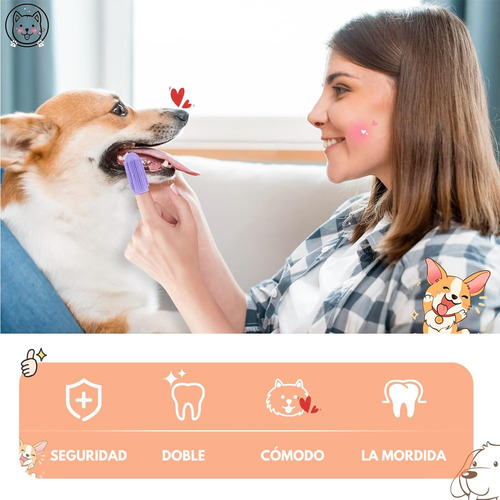 Set De 4 Cepillo De Dientes Para Perros, Cepillo Para