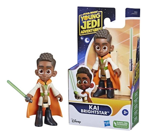 Figura Star Wars Young Jedi Kai Brights 10.5 Cm Sable Verde