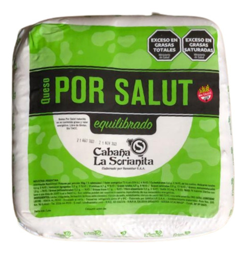 Queso Port Salut Light Cabaña La Sorianita Sin Tacc.