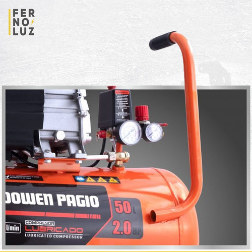 Compresor de aire eléctrico Dowen Pagio CA2050SP 50L 2hp 220V 50Hz naranja