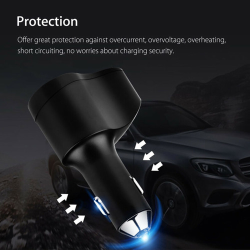Divisor De Doble Puerto Usb Para Coche, Enchufe De 12 V-24 V