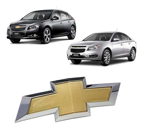 Emblema Gravata Dourada Diant Cruze 2012 A 2014 Chevrolet