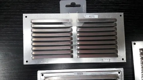 2 Rejillas Ventilación 15 X 30 Cm Chapa De Aluminio Anodizad