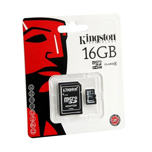Memoria Microsd Micro + Sd Kingston 16gb 1 Año De Garantia