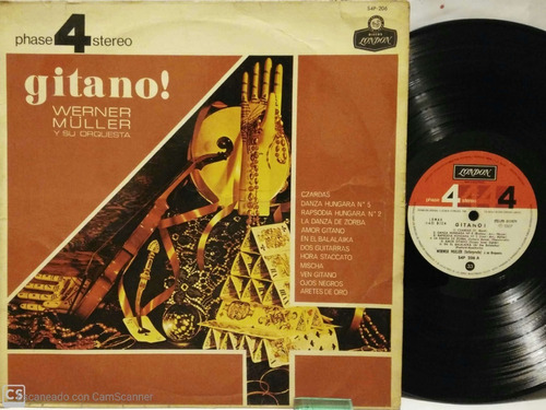 Vinilo Werner Muller Gitano! Theodorakis Quadraphonic 1967 