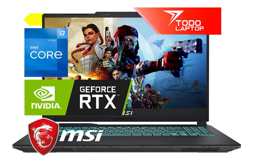 Msi 15.6,intel Core I7 2650h,16gb,512gb, Geforcertx 8gb,144