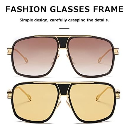 Aevogue Gafas De Sol Para Hombres Goggle Marco De Aleación M