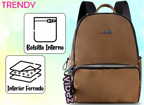 Mochila Mujer Trendy Importada Doble Bolsillo Liviana Dama