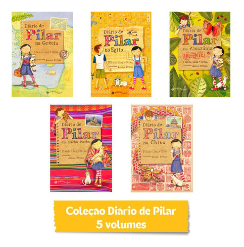 Coleção Diário De Pilar - 5 Livros: Grécia, Egito, Amazônia, Machu Picchu E China, De Flávia Lins E Silva. Diário De Pilar Editorial Kit De Livros, Capa Mole, Edição 1 Em Português, 2023