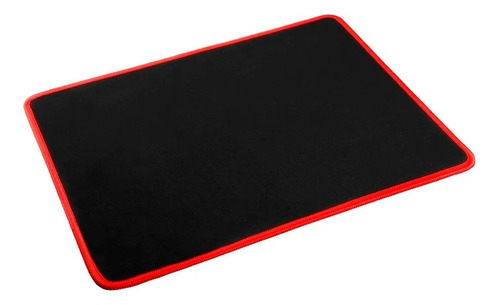 Mouse Pad Gamer Antideslizante 24x30cm Grosor 3mm Borde Rojo