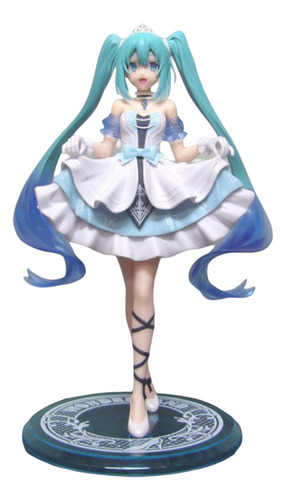 Figura Anime - Hatsune Miku (en Blanco Y Celeste)