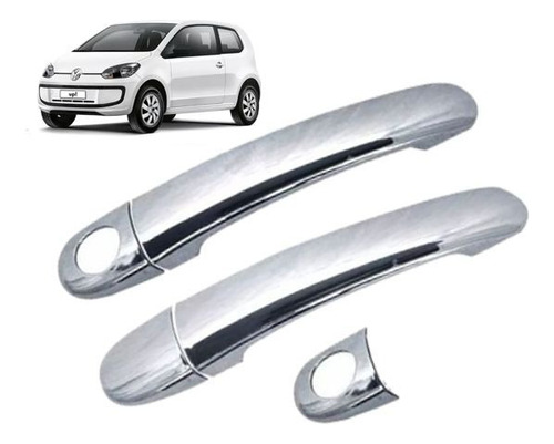 Cubre Manijas Cromadas Kit X 2 Para Vw Up