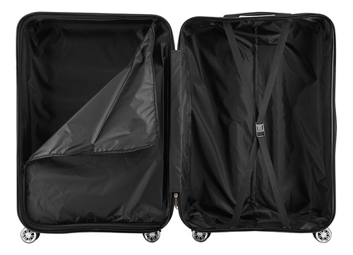 Set x 3 Valijas Gadnic Distintos Tamaños Maletas Rígidas Viaje Cabina 4 Ruedas 360 Candado Carry On Color Negro