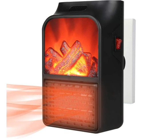 Calefactor Portátil Eléctrico Chimenea 900w + Control Remoto