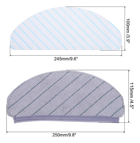 1 Juego De Almohadillas De Microfibra Para Fregona Y Paños D