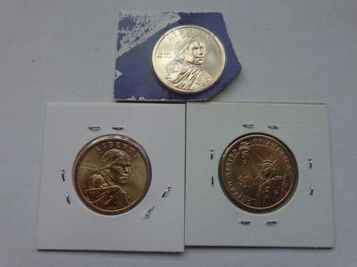 Usa Colección Un Presidente Y 2 Sacagawea Native American. (Usado)