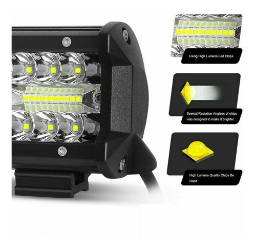 Imagen 3 de 10 de 2 Faros Reflector Auxiliar Led 60w Spot Luz Blanca 4x4 A-vip