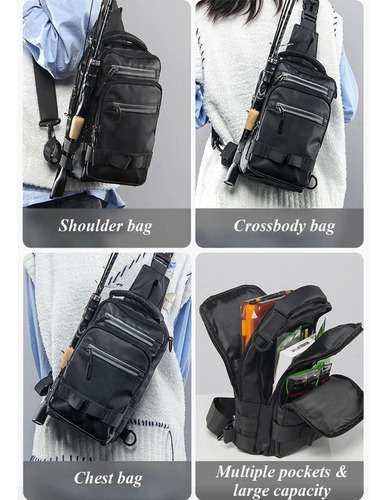 Mochila, Caja De Aparejos, Impermeable, Bolsa De Pesca Con E