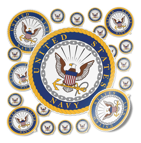 Us Navy Emblem Logo Sticker Vinyl Decal Laptop Bottle C...