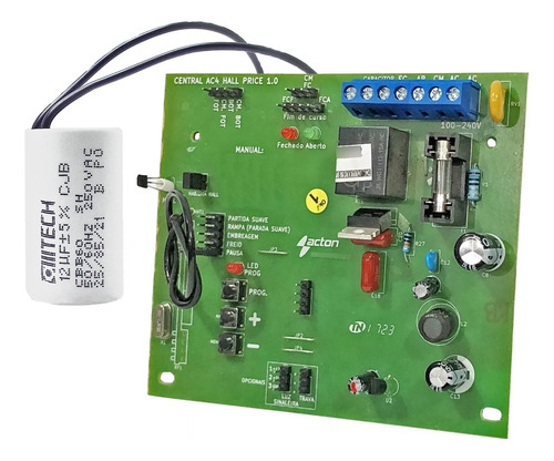 Central Placa Comando Acton Portão Rossi Dz4 Nano Kxh30fs