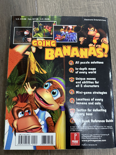 Guia Donkey Kong 64 Nintendo 64 Original Prima Guide (Usado)