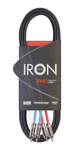 Imagen 1 de 5 de Cable Kwc Iron 282 Rca X Rca 1.5 Metros - Cuotas