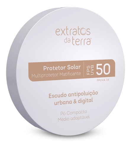 Pó Compacto Multiprotetor Fps 50 - Médio Adaptável 