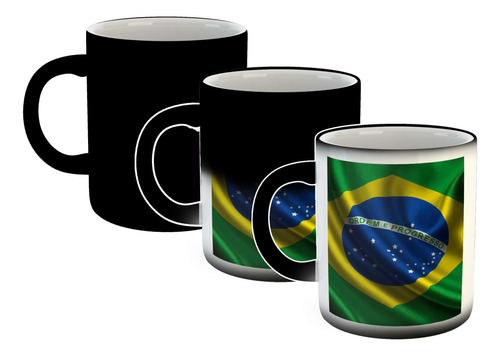 Taza Magica Bandera Brasil Orden Y Progreso Patria P3