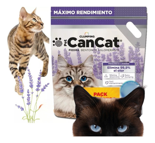 Piedras Sanitarias Gatos Aroma Bentonita Aglomerante X6 Kg