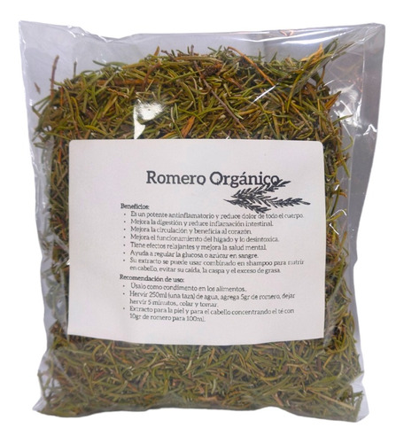 Té Romero Orgánico 100% Natural Selecto 100g