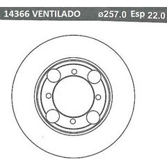 Disco Freno Del (257mm) Hyundai Elantra 96-98